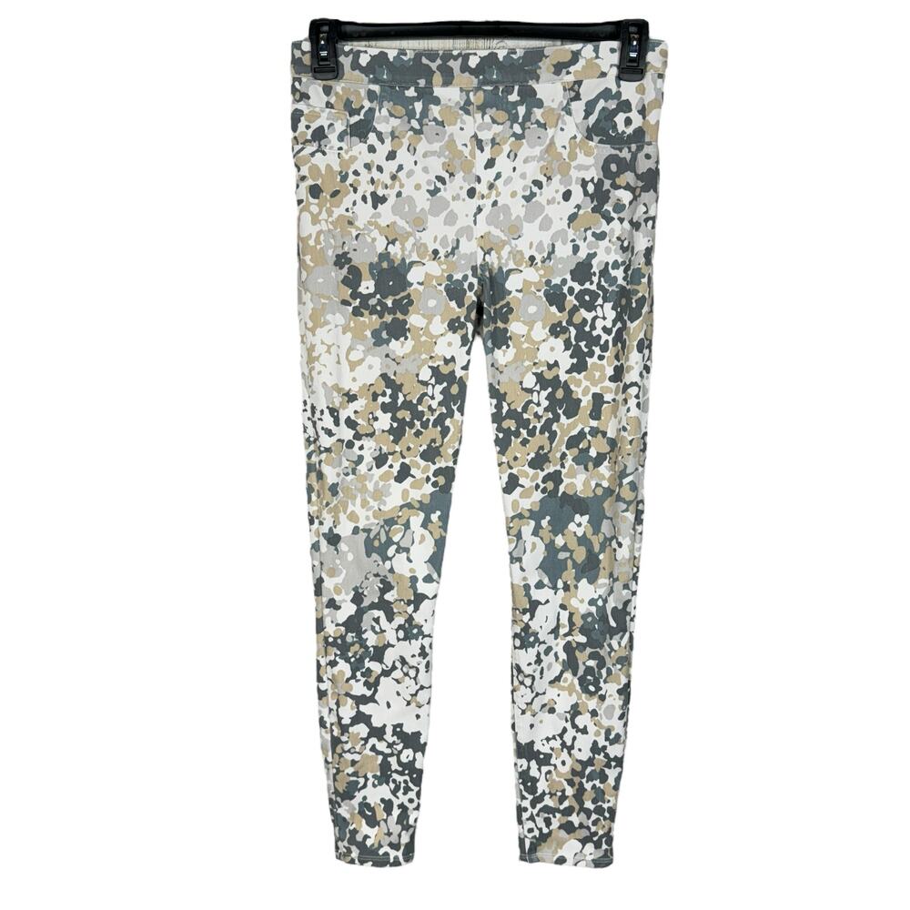 Spanx Large Jean-ish Ankle Leggings Jeans Pull-On Abstract Mid-Rise Stretch